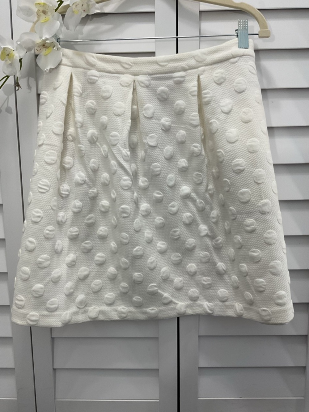 Boden Women’s Textured Dot A-Line Skirt - White
